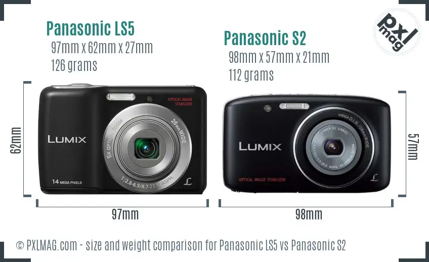 Panasonic LS5 vs Panasonic S2 size comparison