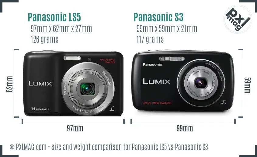 Panasonic LS5 vs Panasonic S3 size comparison