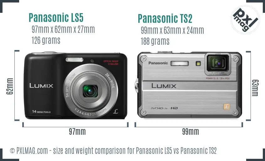 Panasonic LS5 vs Panasonic TS2 size comparison
