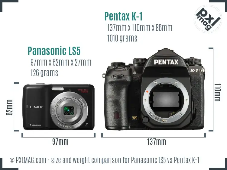 Panasonic LS5 vs Pentax K-1 size comparison