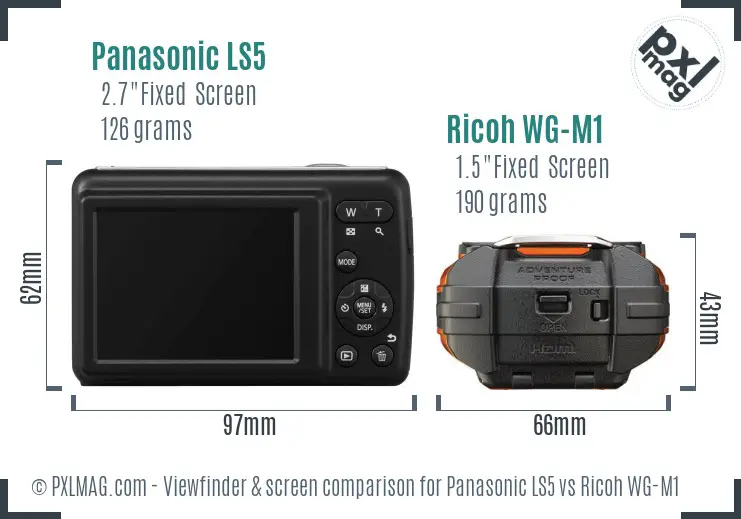 Panasonic LS5 vs Ricoh WG-M1 Screen and Viewfinder comparison Panasonic LS5 vs Ricoh WG-M1 Screen and Viewfinder comparison