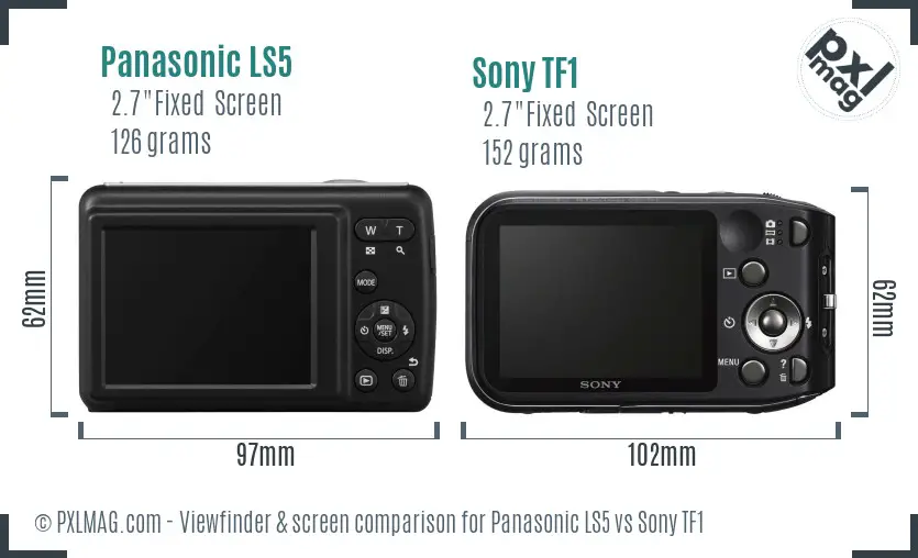 Panasonic LS5 vs Sony TF1 Screen and Viewfinder comparison Panasonic LS5 vs Sony TF1 Screen and Viewfinder comparison