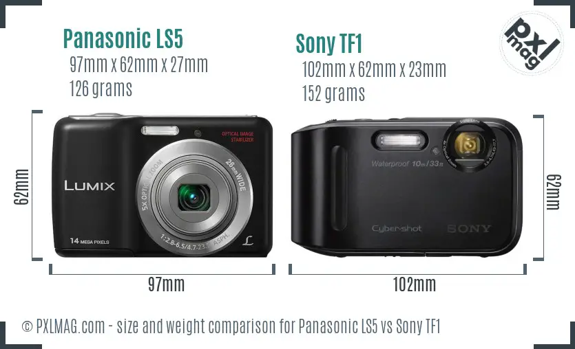 Panasonic LS5 vs Sony TF1 size comparison Panasonic LS5 vs Sony TF1 size comparison