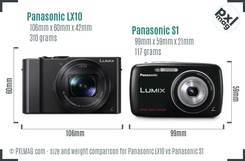 Panasonic LX10 vs Panasonic S1 size comparison