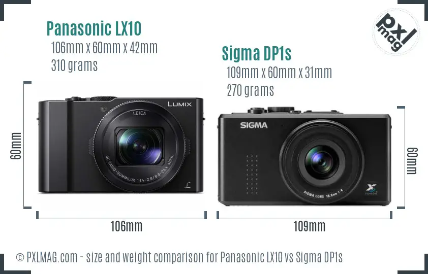 Panasonic LX10 vs Sigma DP1s size comparison