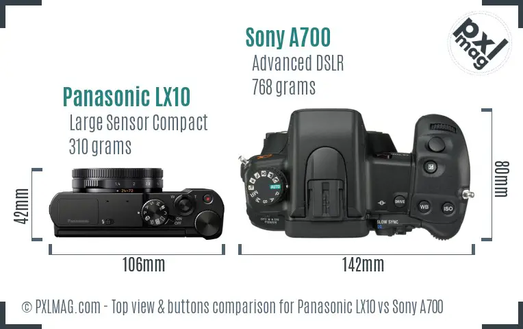Top view design and control layout comparison