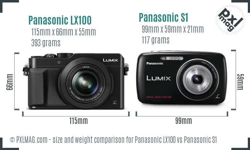Panasonic LX100 vs Panasonic S1 size comparison
