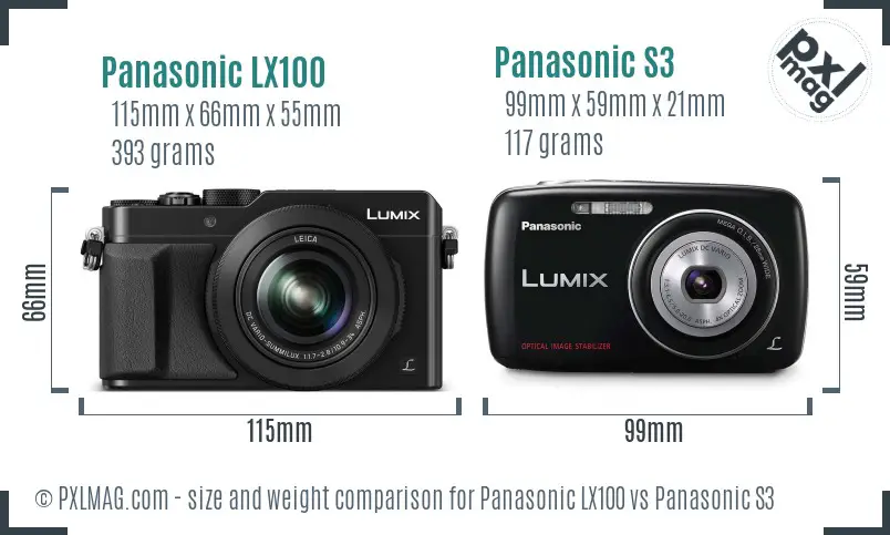 Panasonic LX100 vs Panasonic S3 size comparison