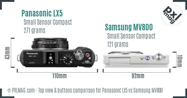 Top view design and control layout comparison