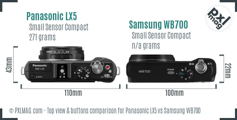 Top view design and control layout comparison