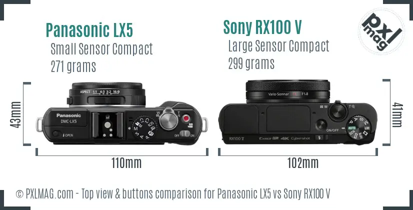Top view design and control layout comparison