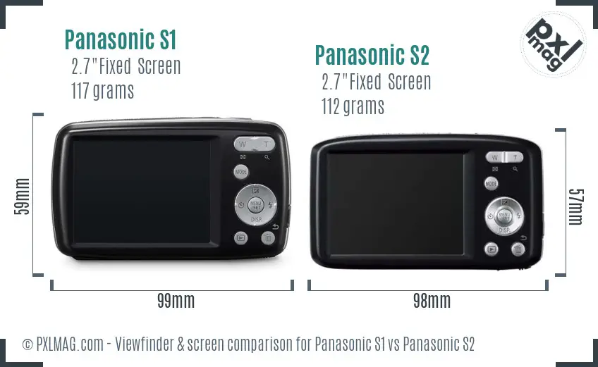 Panasonic S1 vs Panasonic S2 Screen and Viewfinder comparison