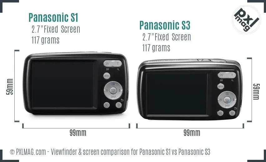 Panasonic S1 vs Panasonic S3 Screen and Viewfinder comparison