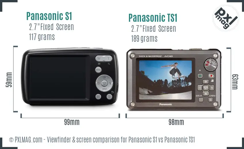 Panasonic S1 vs Panasonic TS1 Screen and Viewfinder comparison