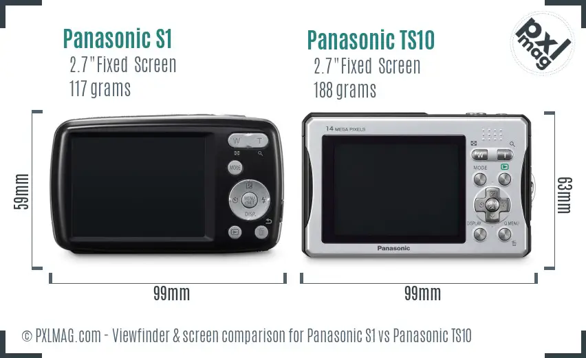 Panasonic S1 vs Panasonic TS10 Screen and Viewfinder comparison