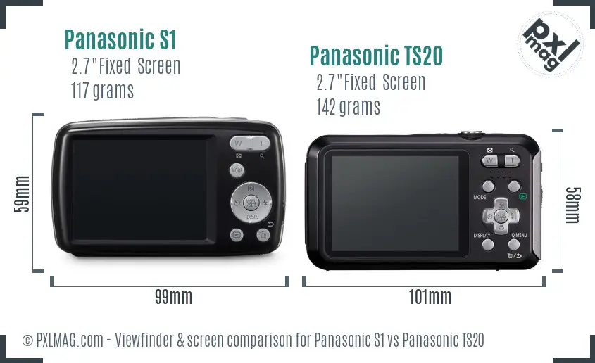 Panasonic S1 vs Panasonic TS20 Screen and Viewfinder comparison