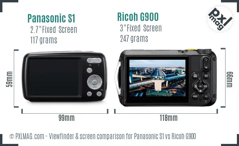 Panasonic S1 vs Ricoh G900 Screen and Viewfinder comparison Panasonic S1 vs Ricoh G900 Screen and Viewfinder comparison