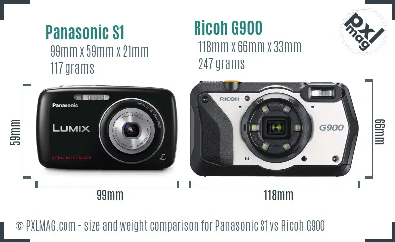 Panasonic S1 vs Ricoh G900 size comparison Panasonic S1 vs Ricoh G900 size comparison