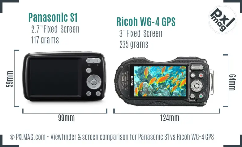 Panasonic S1 vs Ricoh WG-4 GPS Screen and Viewfinder comparison