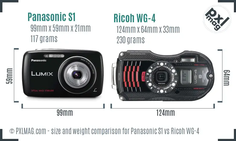 Panasonic S1 vs Ricoh WG-4 size comparison Panasonic S1 vs Ricoh WG-4 size comparison