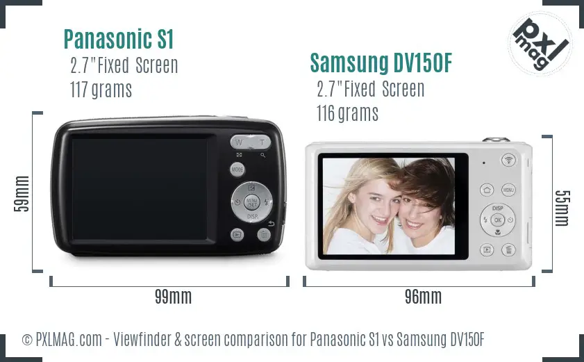 Panasonic S1 vs Samsung DV150F Screen and Viewfinder comparison