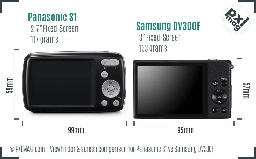 Panasonic S1 vs Samsung DV300F Screen and Viewfinder comparison