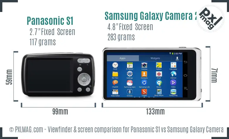 Panasonic S1 vs Samsung Galaxy Camera 2 Screen and Viewfinder comparison