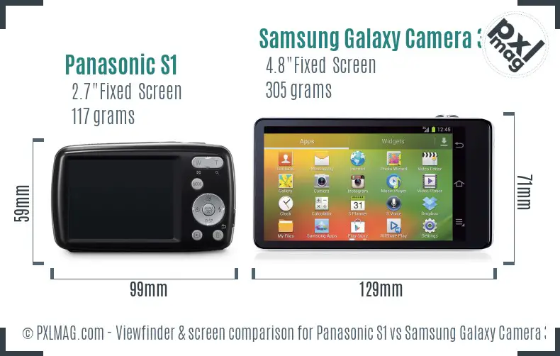 Panasonic S1 vs Samsung Galaxy Camera 3G Screen and Viewfinder comparison Panasonic S1 vs Samsung Galaxy Camera 3G Screen and Viewfinder comparison