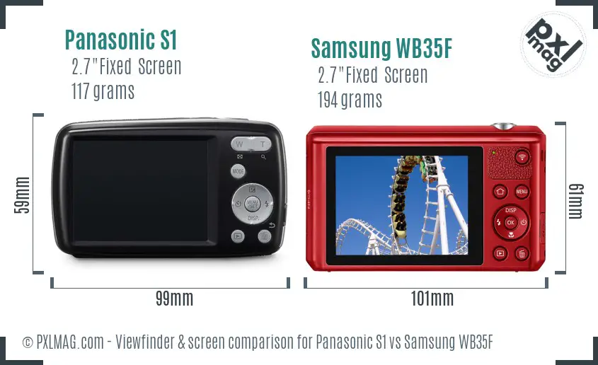 Panasonic S1 vs Samsung WB35F Screen and Viewfinder comparison