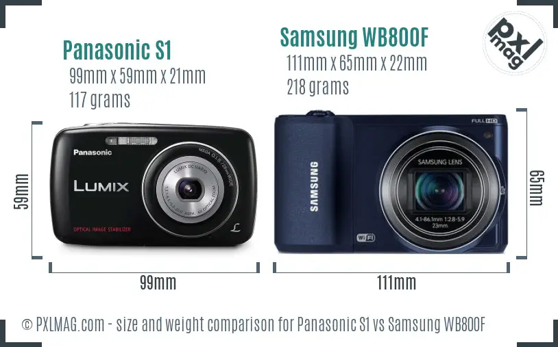 Panasonic S1 vs Samsung WB800F size comparison Panasonic S1 vs Samsung WB800F size comparison