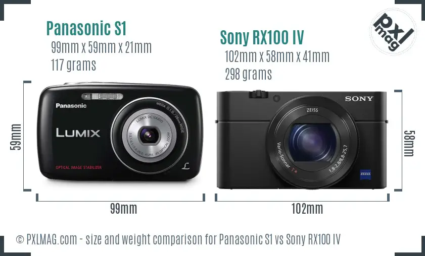 Panasonic S1 vs Sony RX100 IV size comparison Panasonic S1 vs Sony RX100 IV size comparison