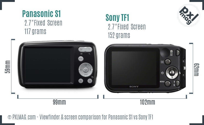 Panasonic S1 vs Sony TF1 Screen and Viewfinder comparison