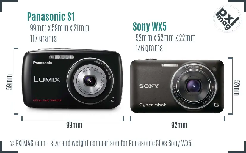 Panasonic S1 vs Sony WX5 size comparison Panasonic S1 vs Sony WX5 size comparison
