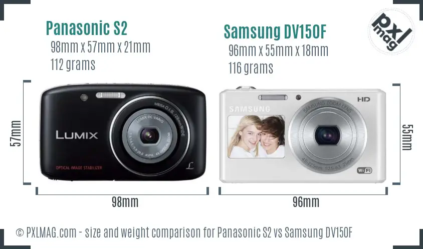 Panasonic S2 vs Samsung DV150F size comparison Panasonic S2 vs Samsung DV150F size comparison