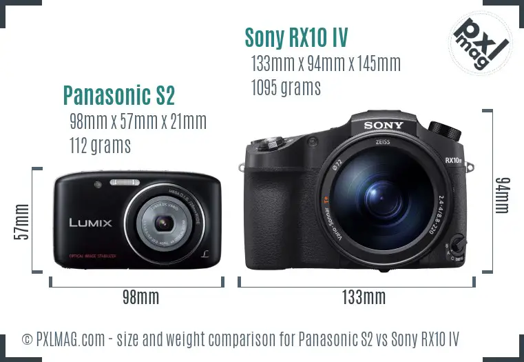 Panasonic S2 vs Sony RX10 IV size comparison Panasonic S2 vs Sony RX10 IV size comparison