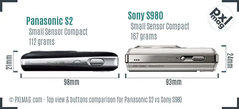 Top view design and control layout comparison