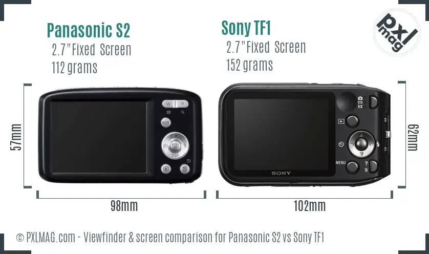 Panasonic S2 vs Sony TF1 Screen and Viewfinder comparison