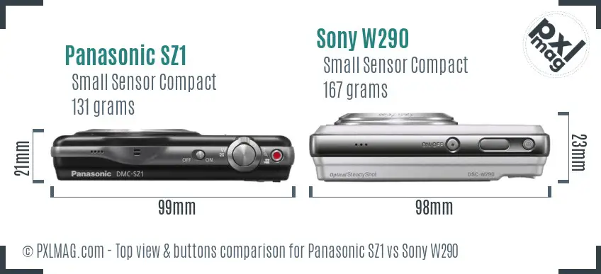 Top view design and control layout comparison