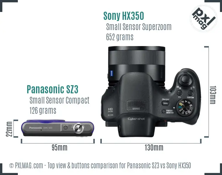 Top view design and control layout comparison