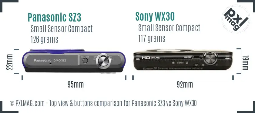 Top view design and control layout comparison