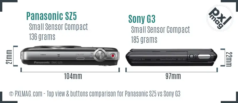 Top view design and control layout comparison