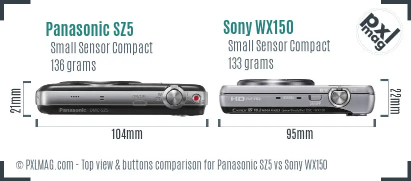 Top view design and control layout comparison