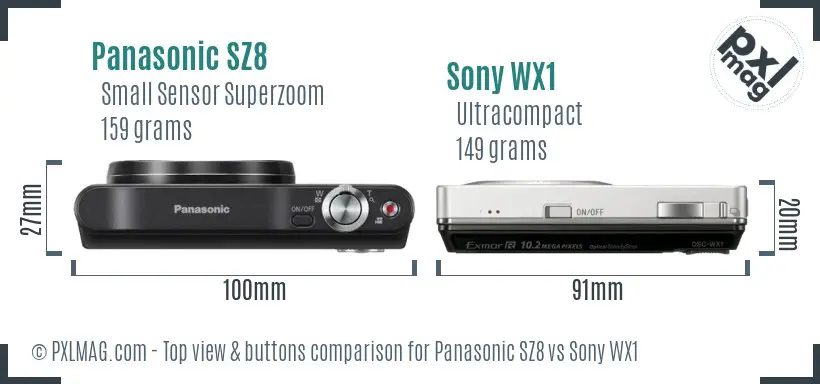 Top view design and control layout comparison