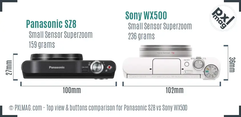 Top view design and control layout comparison