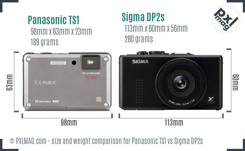 Panasonic TS1 vs Sigma DP2s size comparison