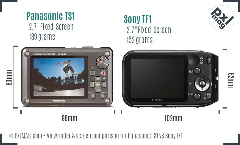 Panasonic TS1 vs Sony TF1 Screen and Viewfinder comparison Panasonic TS1 vs Sony TF1 Screen and Viewfinder comparison