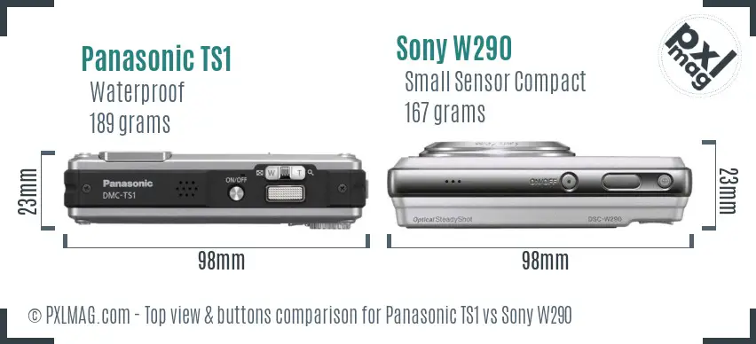 Top view design and control layout comparison