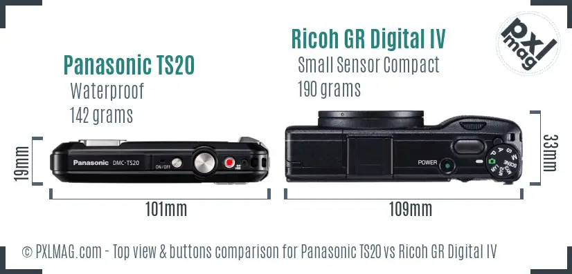 Top view design and control layout comparison