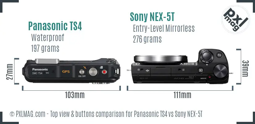 Top view design and control layout comparison