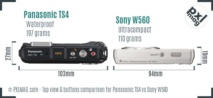 Top view design and control layout comparison